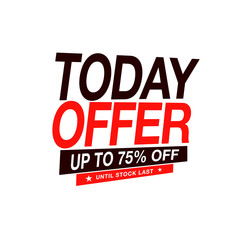Today, Sale, special offer tag, price tags, Sales Label, banner, Vector illustration.