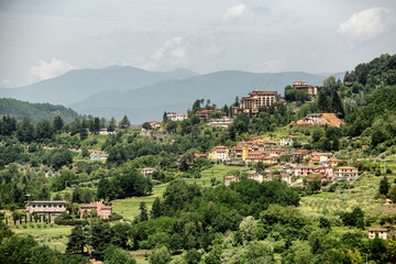 Fototapeta na wymiar View from Barga Italy
