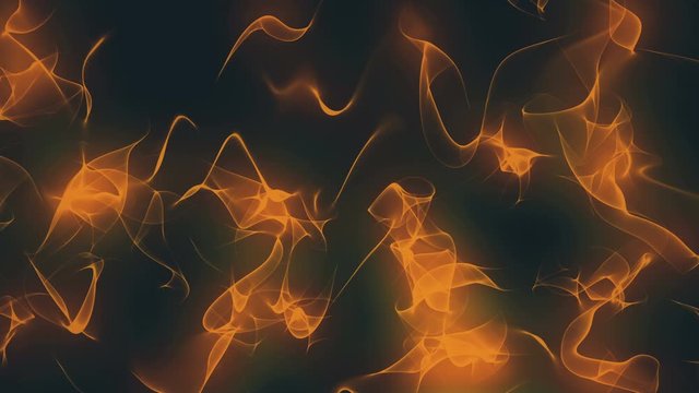 Holographic Orange Fluid Light Flowing Wavy Abstract Background