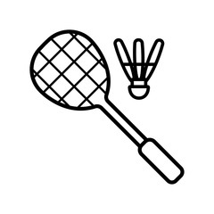badminton racket icon design, flat style icon collection
