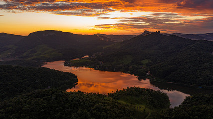 Rio dos Cedros lake south brazil