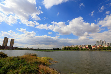 Waterfront Park Architectural Scenery, China