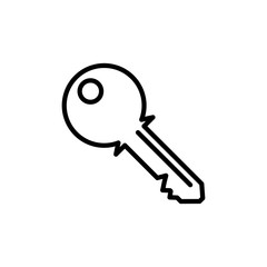 Key icon isolated on white background. Key vector icon. Key symbol