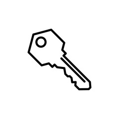 Key icon isolated on white background. Key vector icon. Key symbol