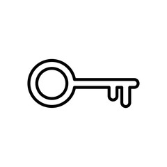 Key icon isolated on white background. Key vector icon. Key symbol
