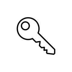 Key icon isolated on white background. Key vector icon. Key symbol