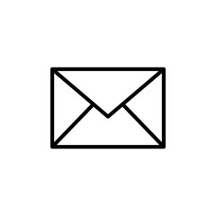 Mail vector icon isolated on white background. E-mail icon. Envelope illustration. Message