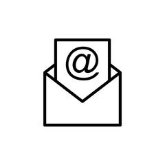 Mail vector icon isolated on white background. E-mail icon. Envelope illustration. Message