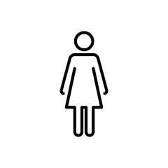 female icon. Toilet icon vector. Toilet sign. Woman restroom sign vector.