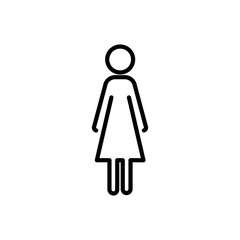 female icon. Toilet icon vector. Toilet sign. Woman restroom sign vector.