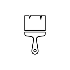 Paint icon isolated on white background. Paint brush vector icon. Paint roller icon