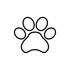 Paw icon isolated on white background. Paw Print icon