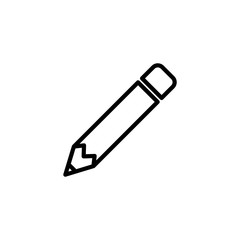 Pencil icon isolated on white background. Pencil vector icon