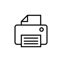 Printer icon isolated on white background. print icon. Fax vector icon.