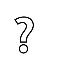 Question Icon isolated on white background. Question mark sign. help icon. Faq