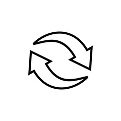 Refresh icon isolated on white background. Reload icon vector. Update icon. convert icon