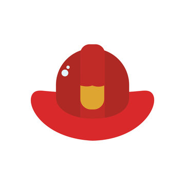 firefighter hat flat style icon vector design