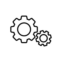 Setting Icon isolated on white background. Setting vector icon. Cog Settings Icon Symbol. Gear