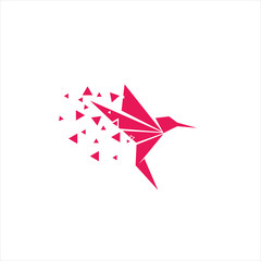 bird origami tech, Abstract bird logo design Creative, logo design inspiration - obrazy, fototapety, plakaty