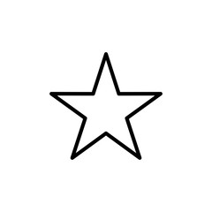 Star Icon isolated on white background. Star vector icon. Rating symbol