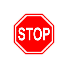 Stop icon isolated on white background. stop sign