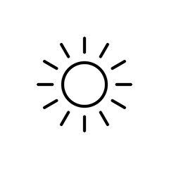 Sun icon isolated on white background. Sun vector icon