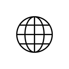 Web icon isolated on white background. Website vector icon. Internet world vector