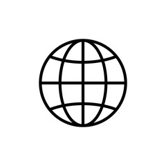 Web icon isolated on white background. Website vector icon. Internet world vector