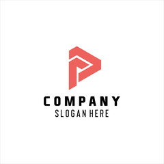 Letter P logo icon design template elements