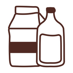 milk box, line style icon