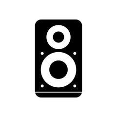 Isolated music speaker silhouette style icon vector design