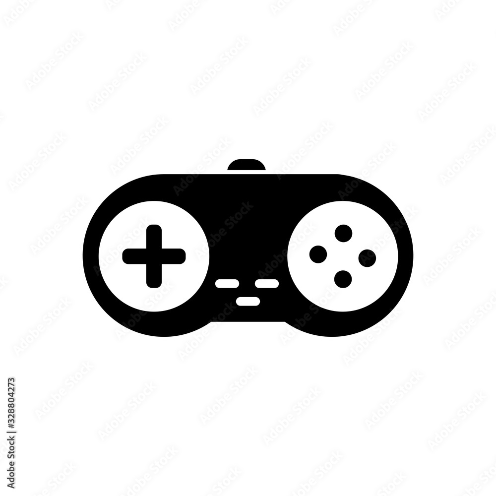 Poster isolated videogame control silhouette style icon vector design