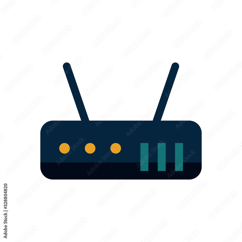 Poster isolated wifi machine flat style icon vector design