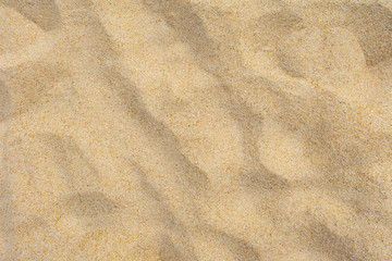 Closeup shot of sand texture on the beach as background