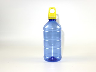 Emty  plastic water bottle isolated on white background.