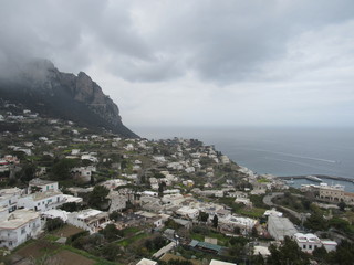 View of the landscape and sea from the island of Capri, Italy 