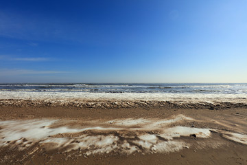 Natural coastal scenery in winter