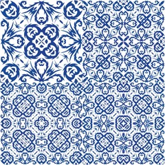 Decorative color ceramic azulejo tiles.