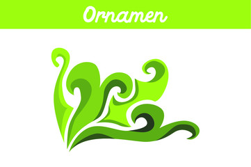 Green flora ornament decoration