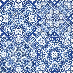 Decorative color ceramic azulejo tiles.