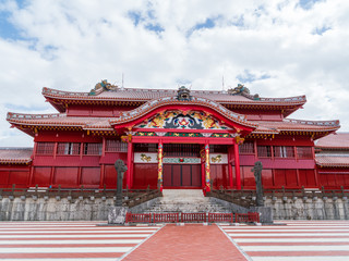 Shurijo Castle with Cloudy Background, Okinawa, Japan