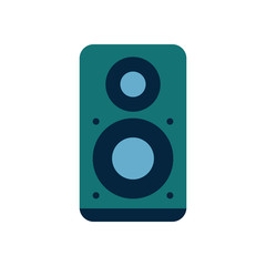 Fototapeta na wymiar Isolated music speaker flat style icon vector design