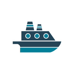 Isolated ship vehicle silhouette style icon vector design