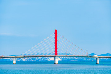 Obraz premium 海中道路 沖縄 日本