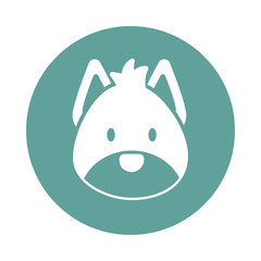 Obraz premium head of cute dog, block and flat style icon