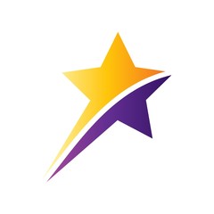 Abstract flying star logo template