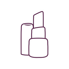lipstick line style icon vector design