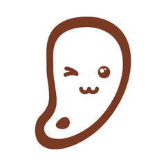 Fototapeta premium piece of meat , line style icon
