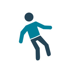 avatar falling silhouette style icon vector design