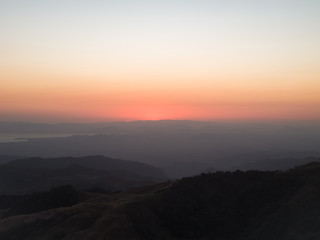 sunset in the mountains